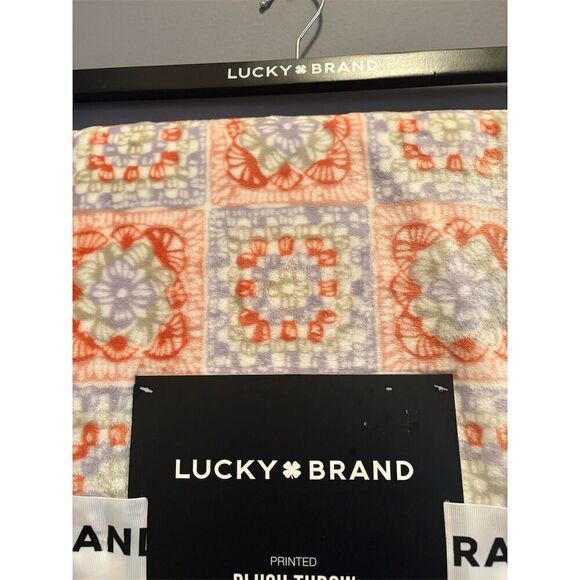 Lucky Brand Luxurious Multicolor Plush Throw Blanket 50"x70" - Picture 4 of 4